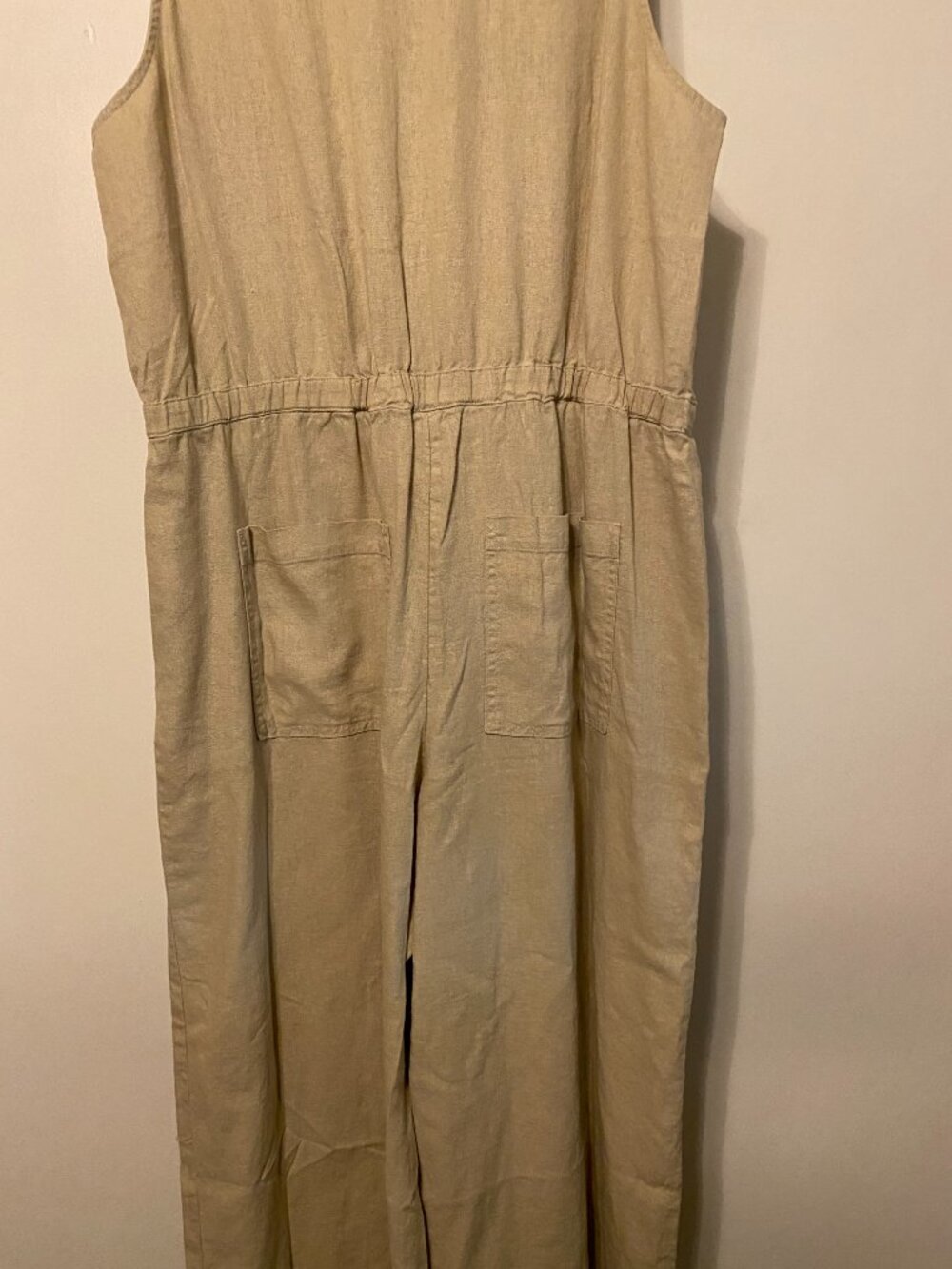NWT - Universal Thread Goods Co., khaki, sleeveless, jumpsuit, size 16 - Picture 10 of 15